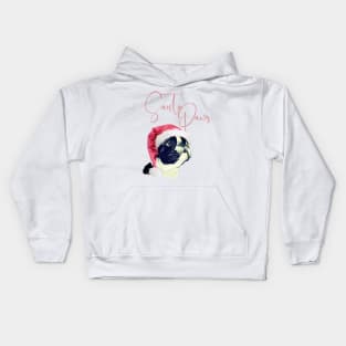 Frenchie Santa Paws Kids Hoodie